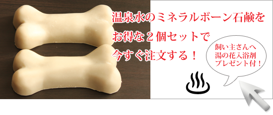 温泉水のミネラルボーン石鹸をお得な２個セットで注文する！