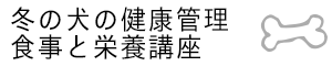冬の犬の健康管理 | 食事と栄養を学ぶオンライン学習講座
